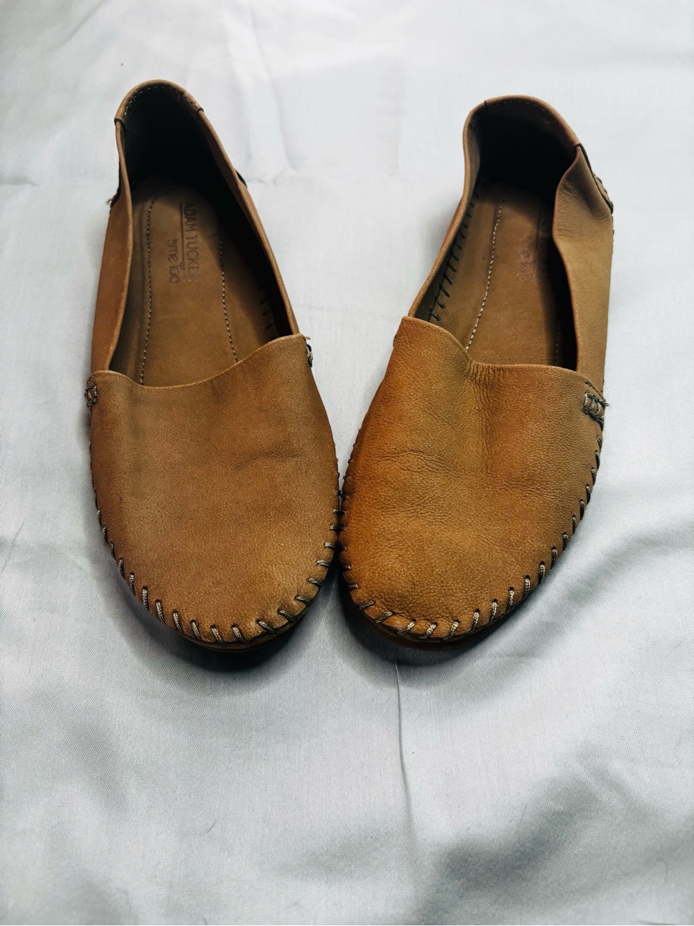 Adam Tucker Women's Tan Slip-On Loafers